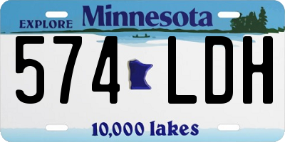 MN license plate 574LDH