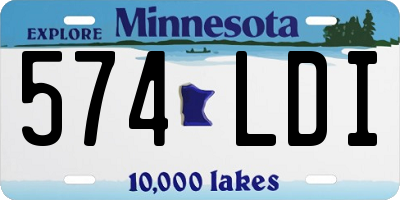 MN license plate 574LDI