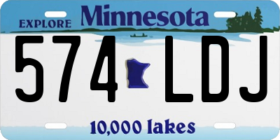 MN license plate 574LDJ