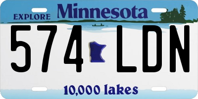 MN license plate 574LDN