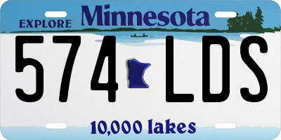 MN license plate 574LDS