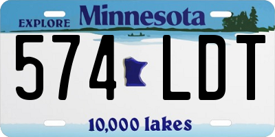 MN license plate 574LDT