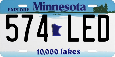 MN license plate 574LED