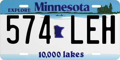 MN license plate 574LEH