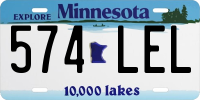 MN license plate 574LEL
