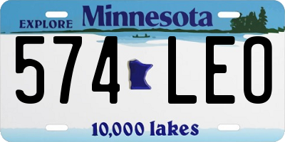 MN license plate 574LEO