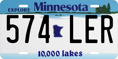 MN license plate 574LER