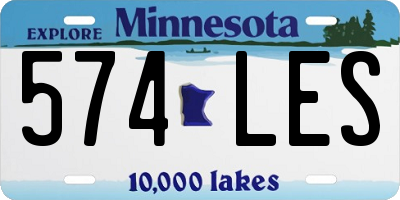MN license plate 574LES
