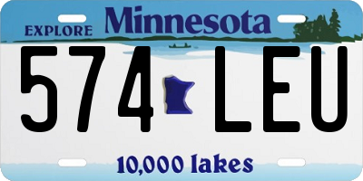 MN license plate 574LEU