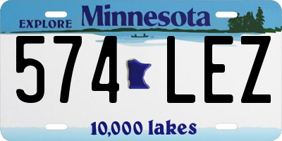 MN license plate 574LEZ