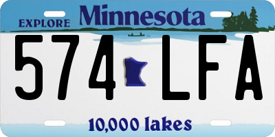 MN license plate 574LFA