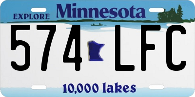 MN license plate 574LFC