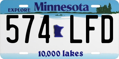 MN license plate 574LFD