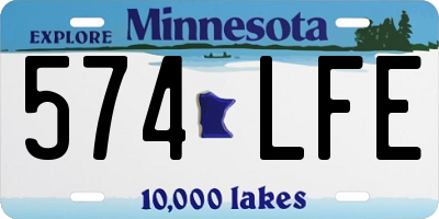 MN license plate 574LFE