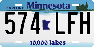 MN license plate 574LFH