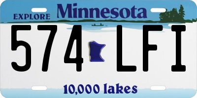 MN license plate 574LFI