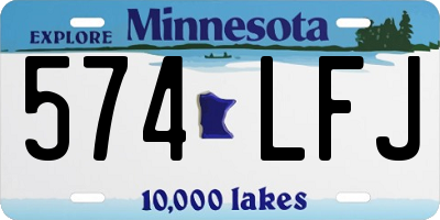 MN license plate 574LFJ
