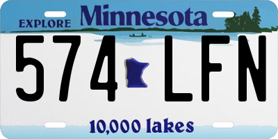 MN license plate 574LFN