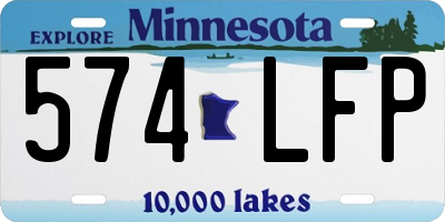 MN license plate 574LFP