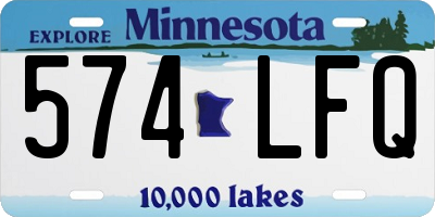 MN license plate 574LFQ