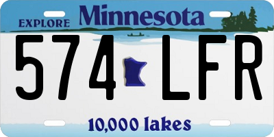 MN license plate 574LFR