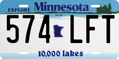 MN license plate 574LFT