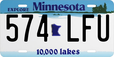 MN license plate 574LFU
