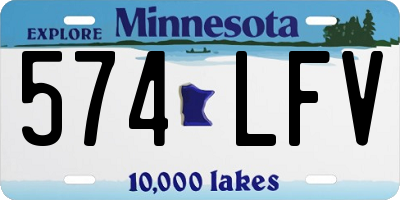 MN license plate 574LFV
