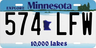MN license plate 574LFW