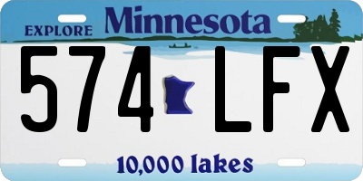 MN license plate 574LFX
