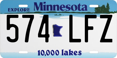 MN license plate 574LFZ