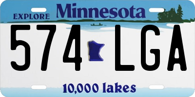 MN license plate 574LGA
