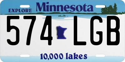 MN license plate 574LGB