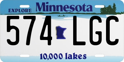 MN license plate 574LGC