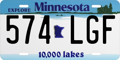MN license plate 574LGF