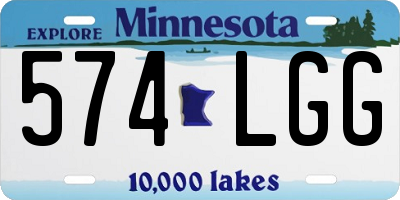 MN license plate 574LGG