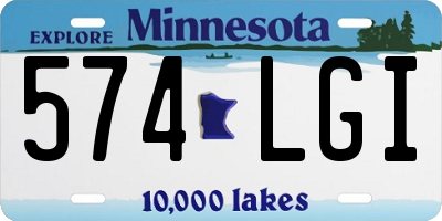 MN license plate 574LGI