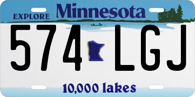 MN license plate 574LGJ
