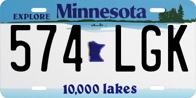 MN license plate 574LGK
