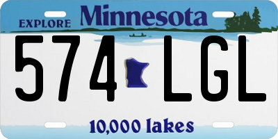 MN license plate 574LGL