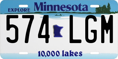 MN license plate 574LGM