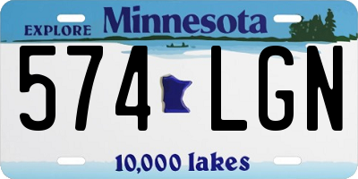 MN license plate 574LGN