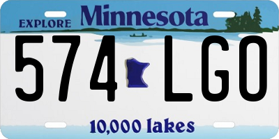MN license plate 574LGO
