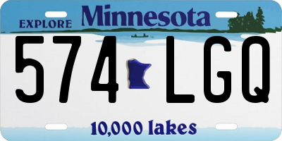 MN license plate 574LGQ