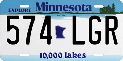 MN license plate 574LGR