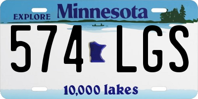 MN license plate 574LGS
