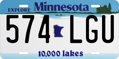 MN license plate 574LGU