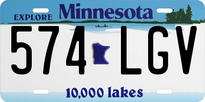 MN license plate 574LGV
