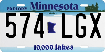 MN license plate 574LGX
