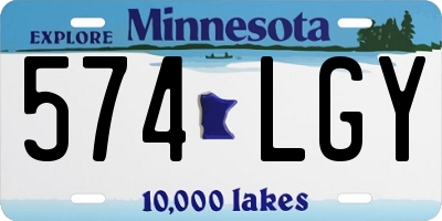 MN license plate 574LGY